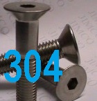 Countersunk Socket Screws Metric Grade 304 Stainless Steel