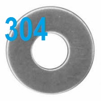 Grade 304 Flat Round Washers Standard