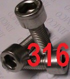 Metric Socket Head Cap Screws Stainless Steel 316