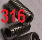 Metric Grub Screws Marine Grade Stainless Steel 316